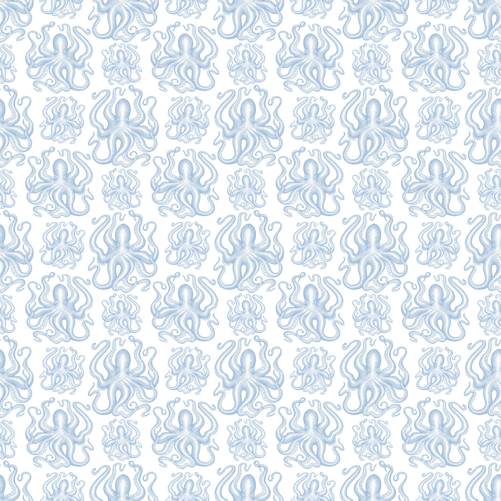 Octopus Wallpaper in Soft Muted Colours