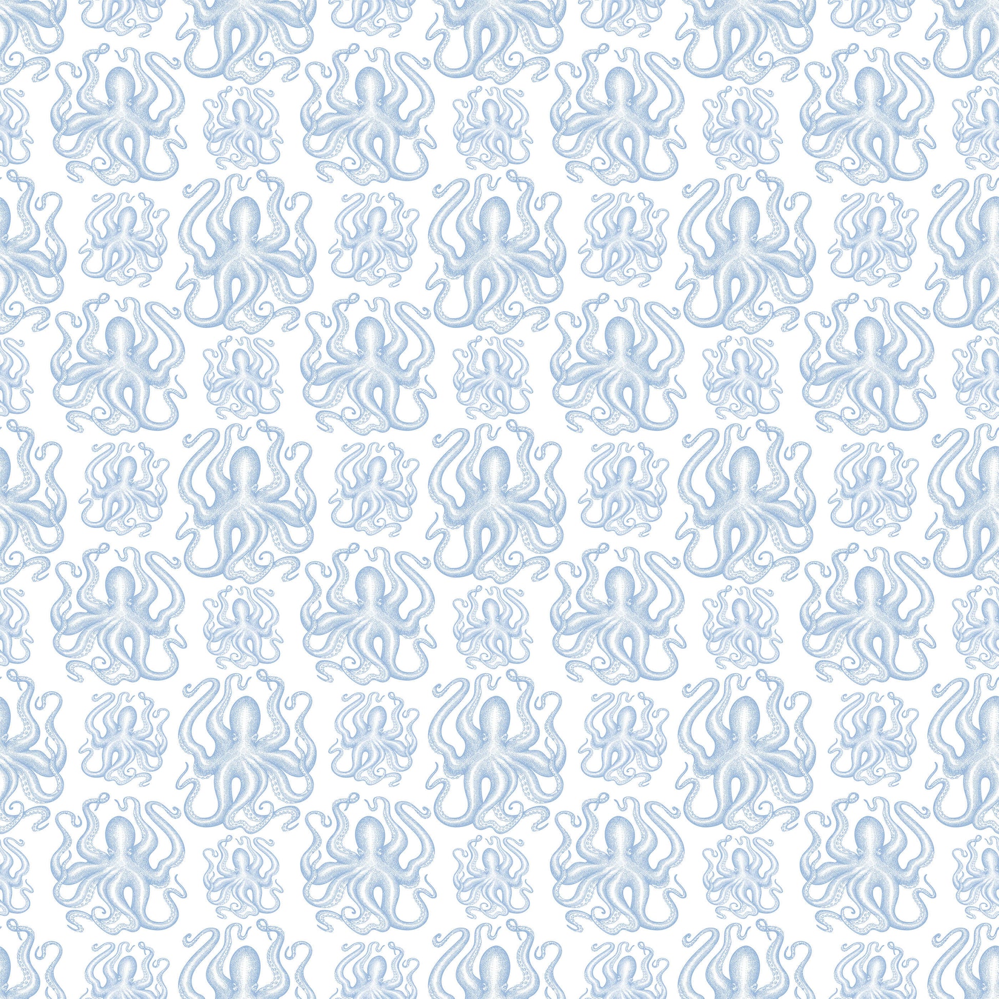 Octopus Wallpaper in Soft Muted Colours