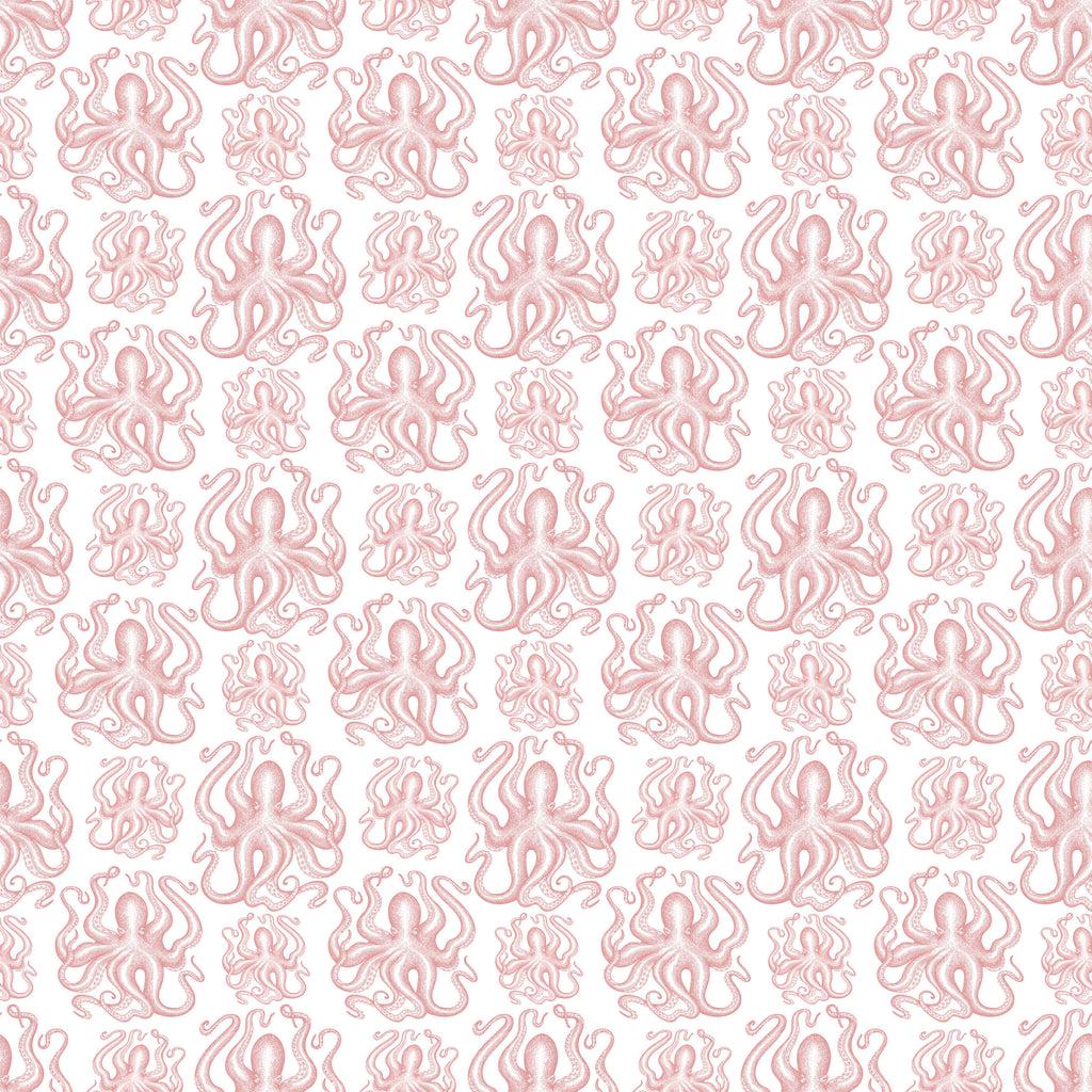 Octopus Wallpaper in Soft Muted Colours