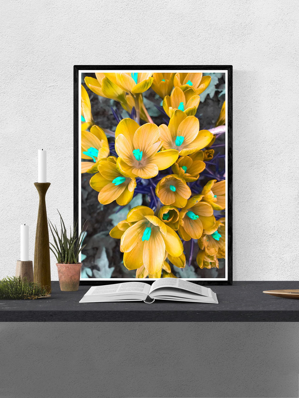 Yellow Crocus Flower Art Print