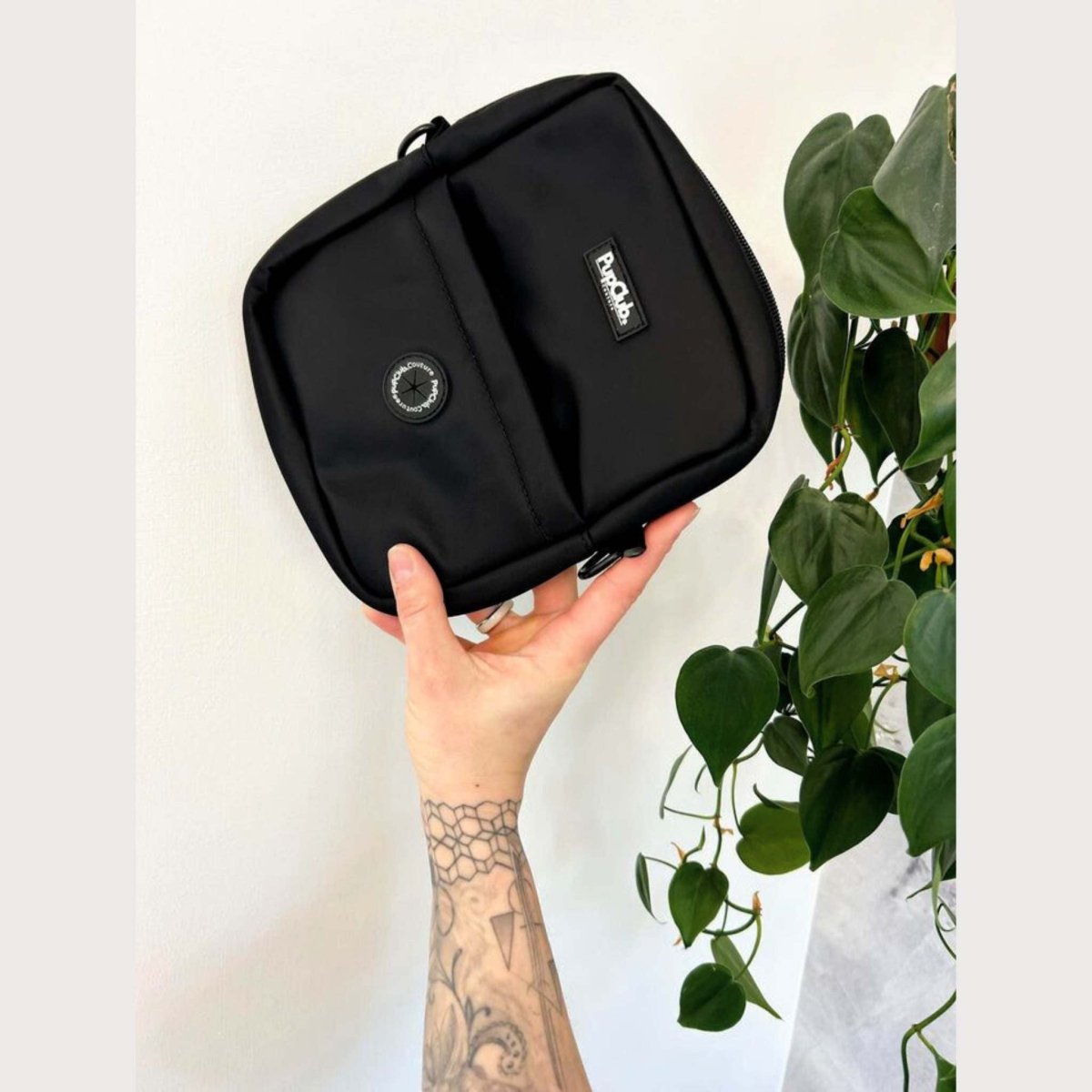 Mini Dog Walking Bag in Black