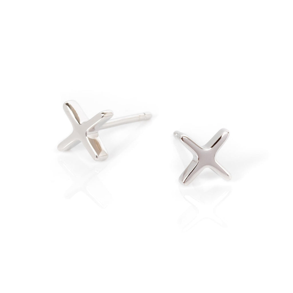 Crux Earrings - Rose Gold and Silver
