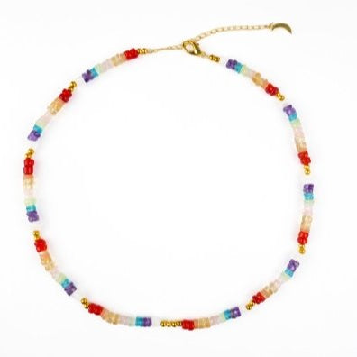 Pure Crystal Chakra Necklace with Gemstone Beads