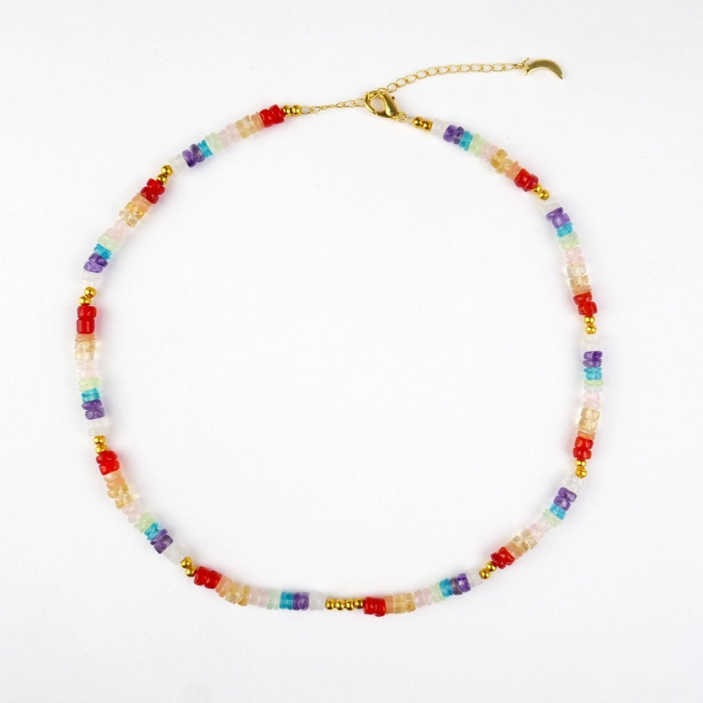 Pure Crystal Chakra Necklace with Gemstone Beads