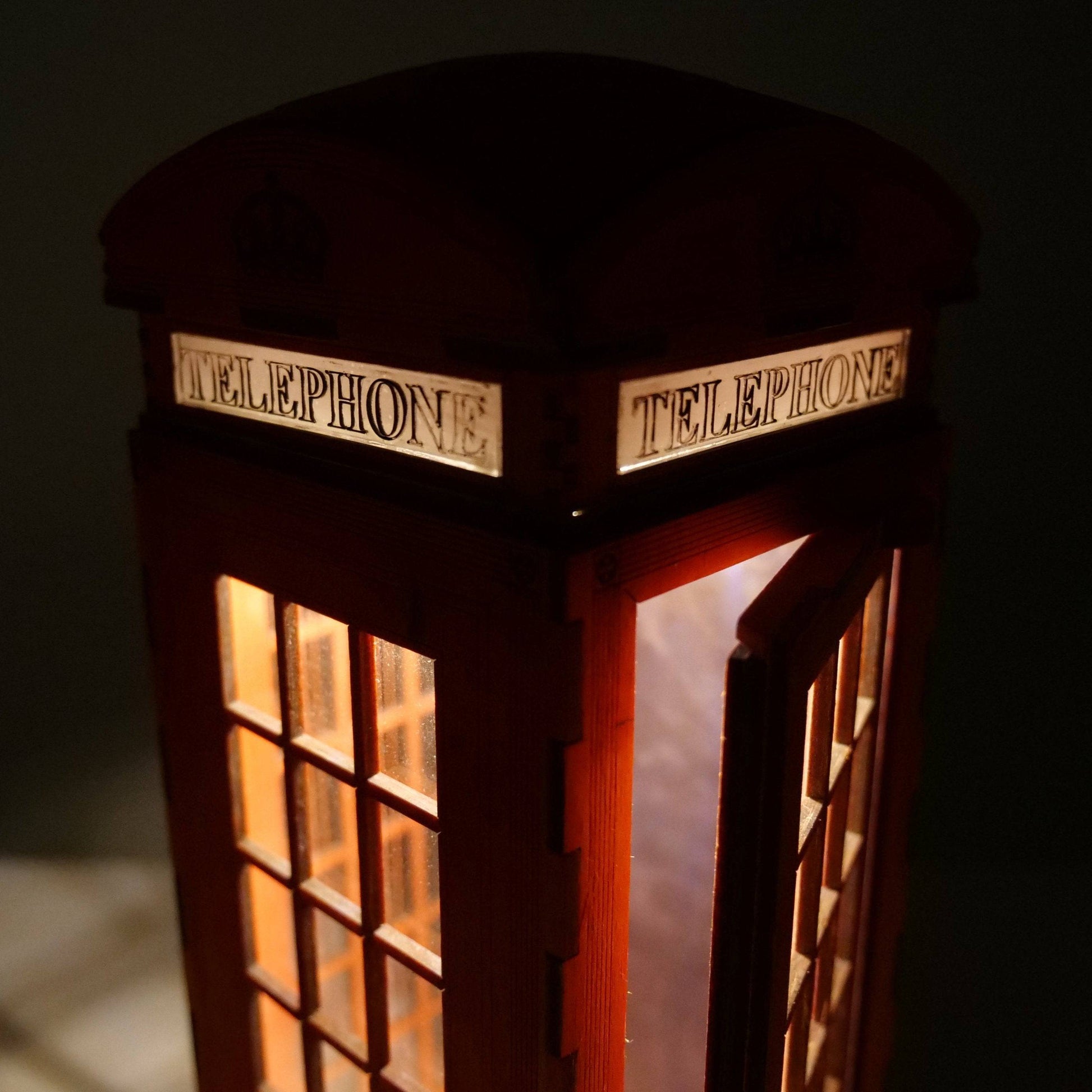 Telephone Box Lamp Flatpack Model Kit