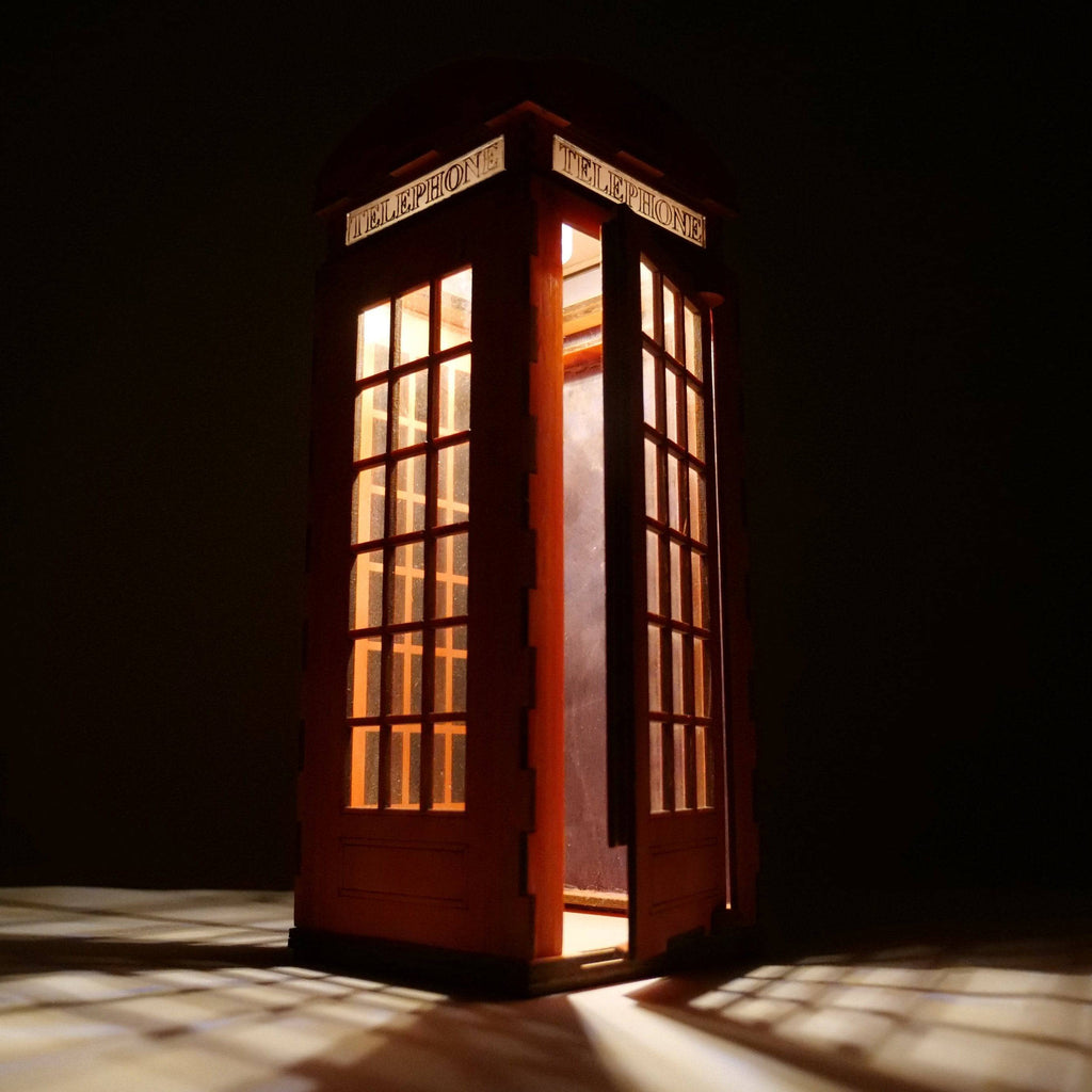 Telephone Box Lamp Flatpack Model Kit