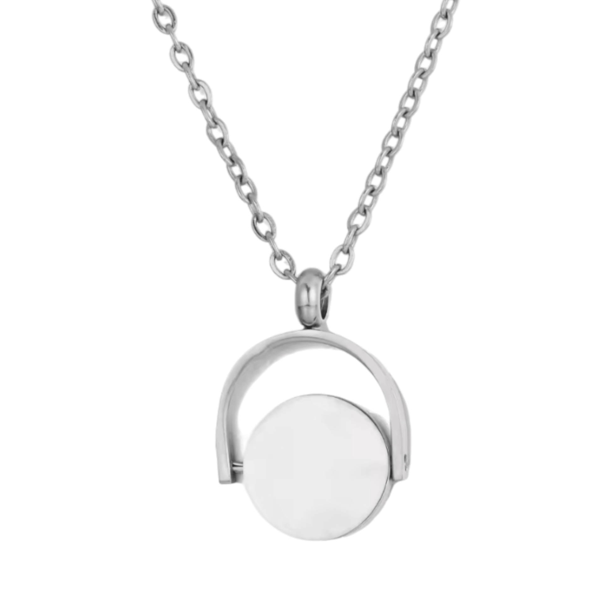 Custom Engraved Spinner Necklace in Gold or Silver