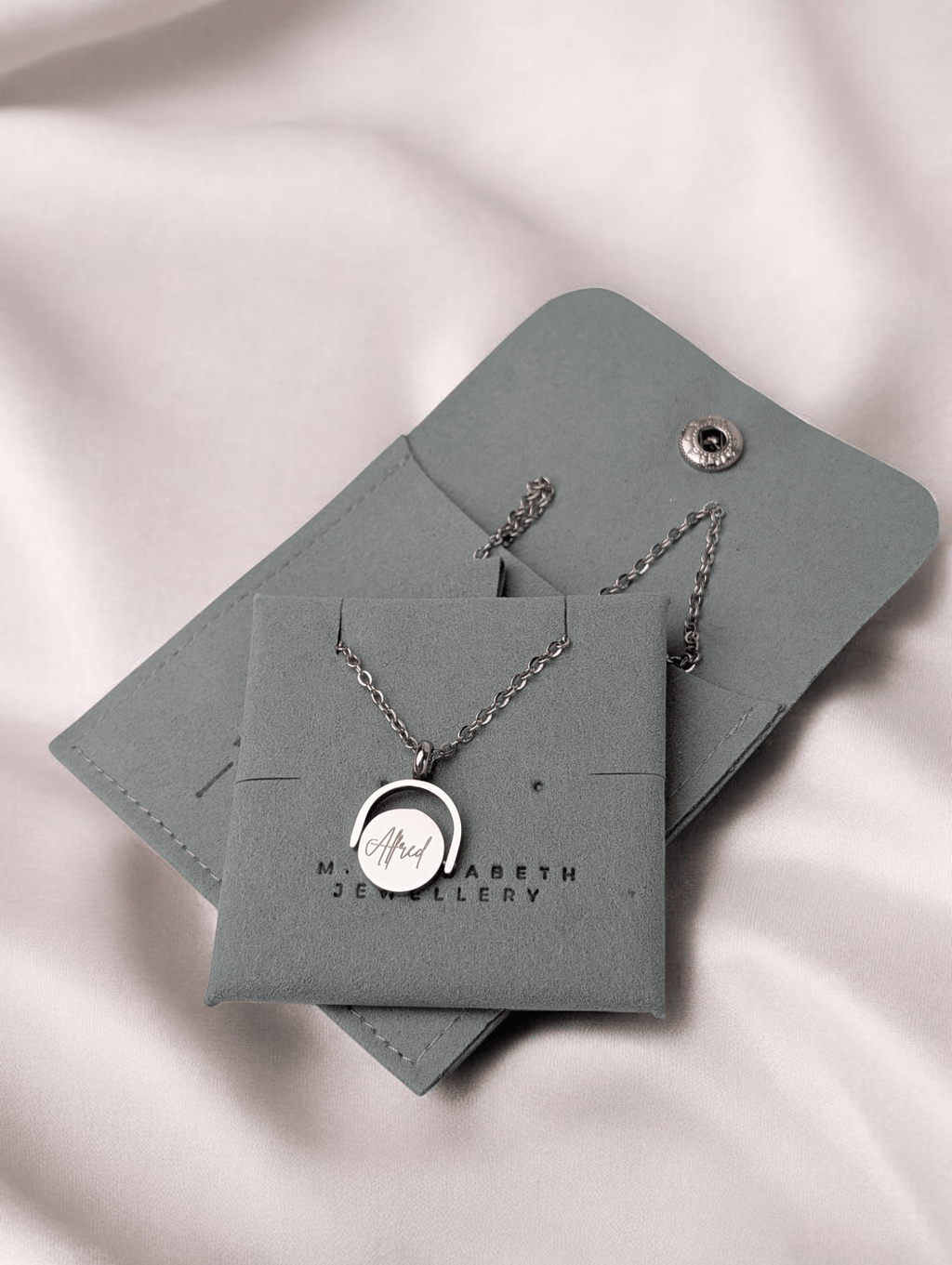 Custom Engraved Spinner Necklace in Gold or Silver