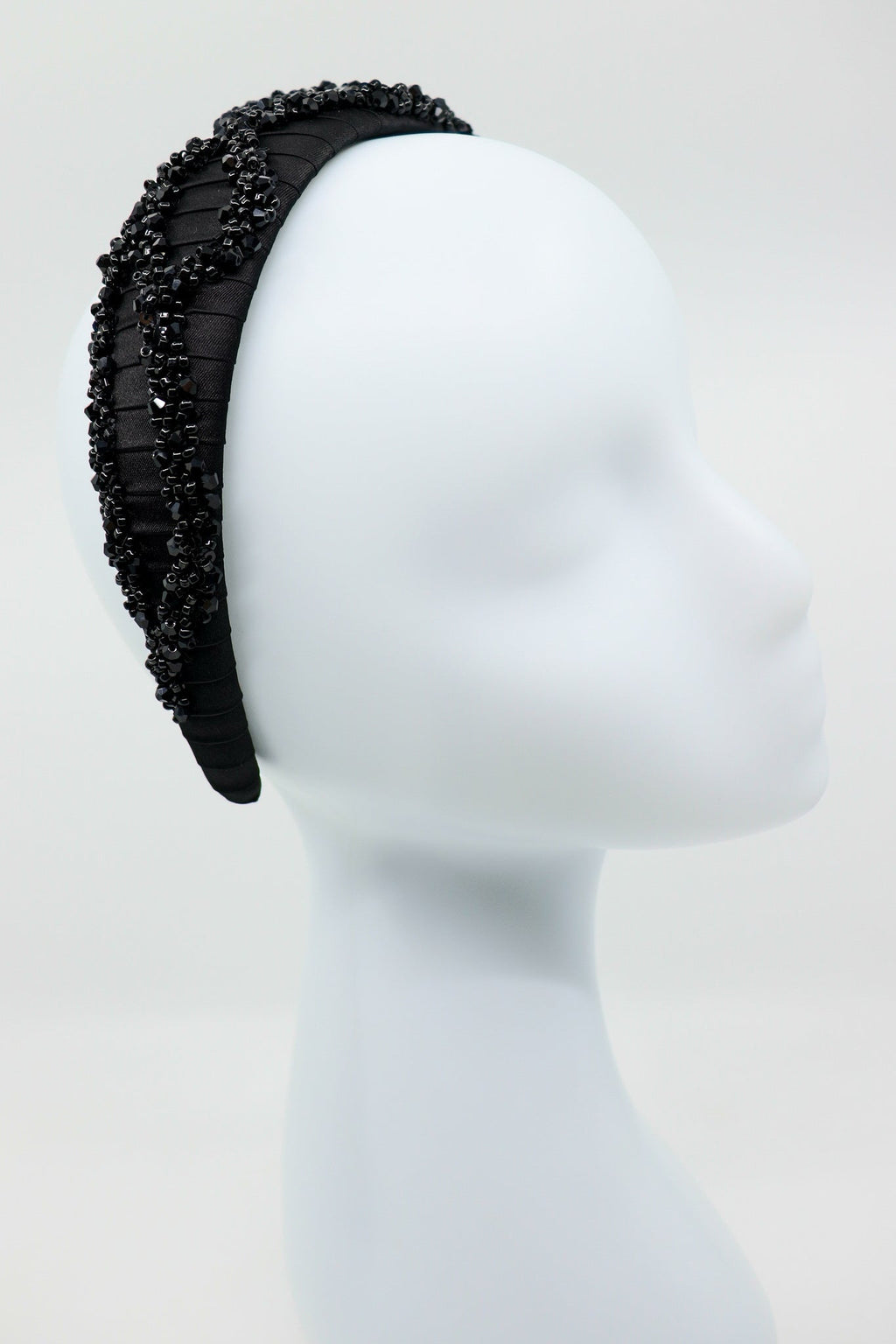 Hand-Beaded Mulberry Silk Headband Hestia – Luxurious & Lightweight by Eva Oherjus at www.brixbailey.com