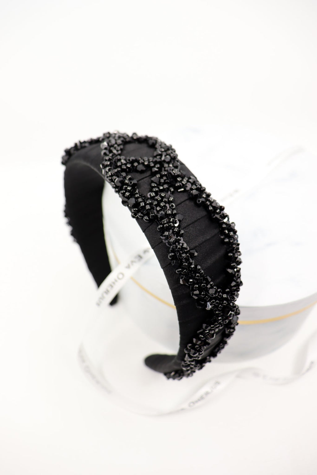 Hestia Beaded Mulberry Silk Headband – Lightweight & Elegant by Eva Oherjus at www.brixbailey.com