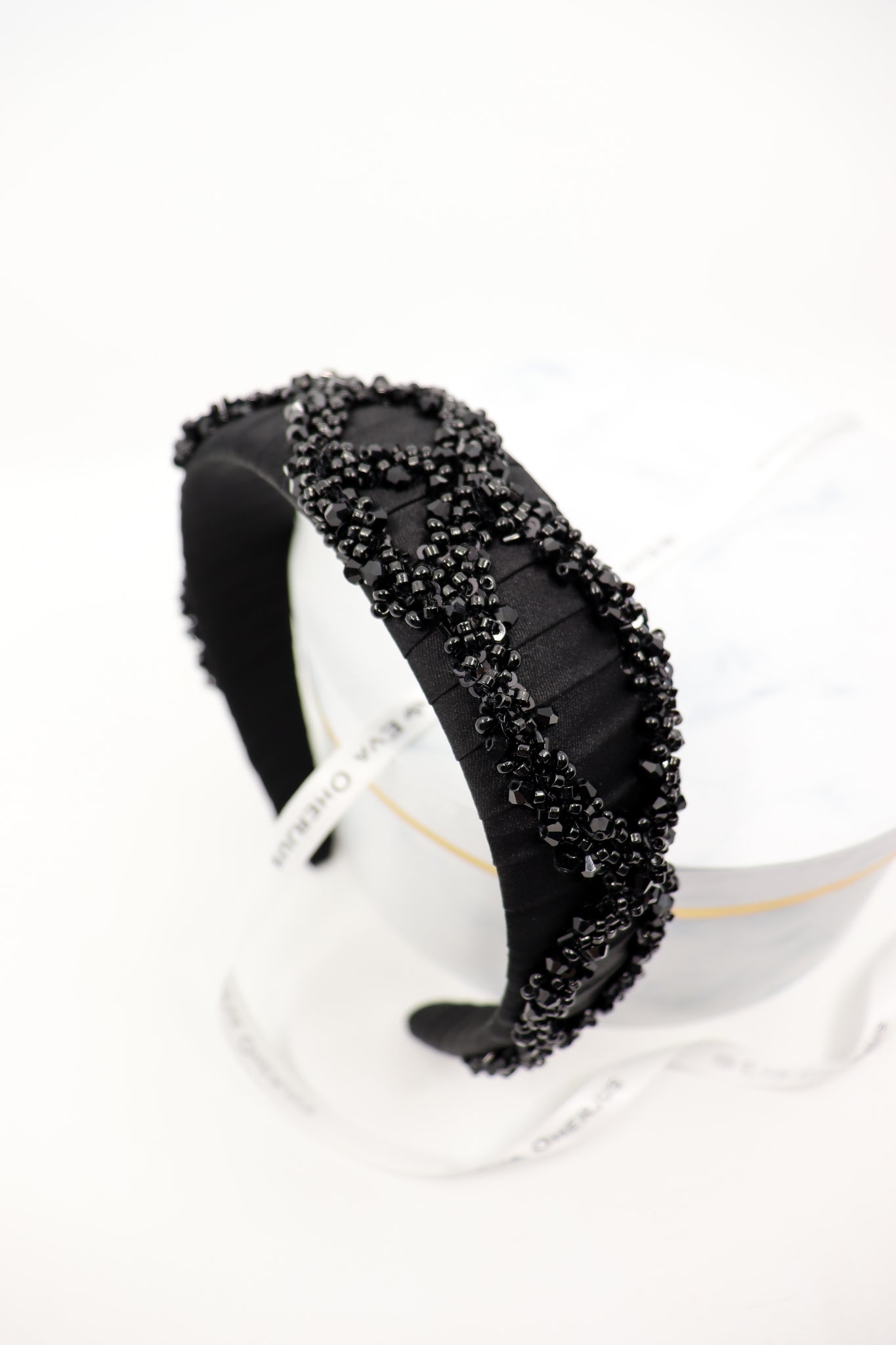 Hestia Beaded Mulberry Silk Headband – Lightweight & Elegant by Eva Oherjus at www.brixbailey.com