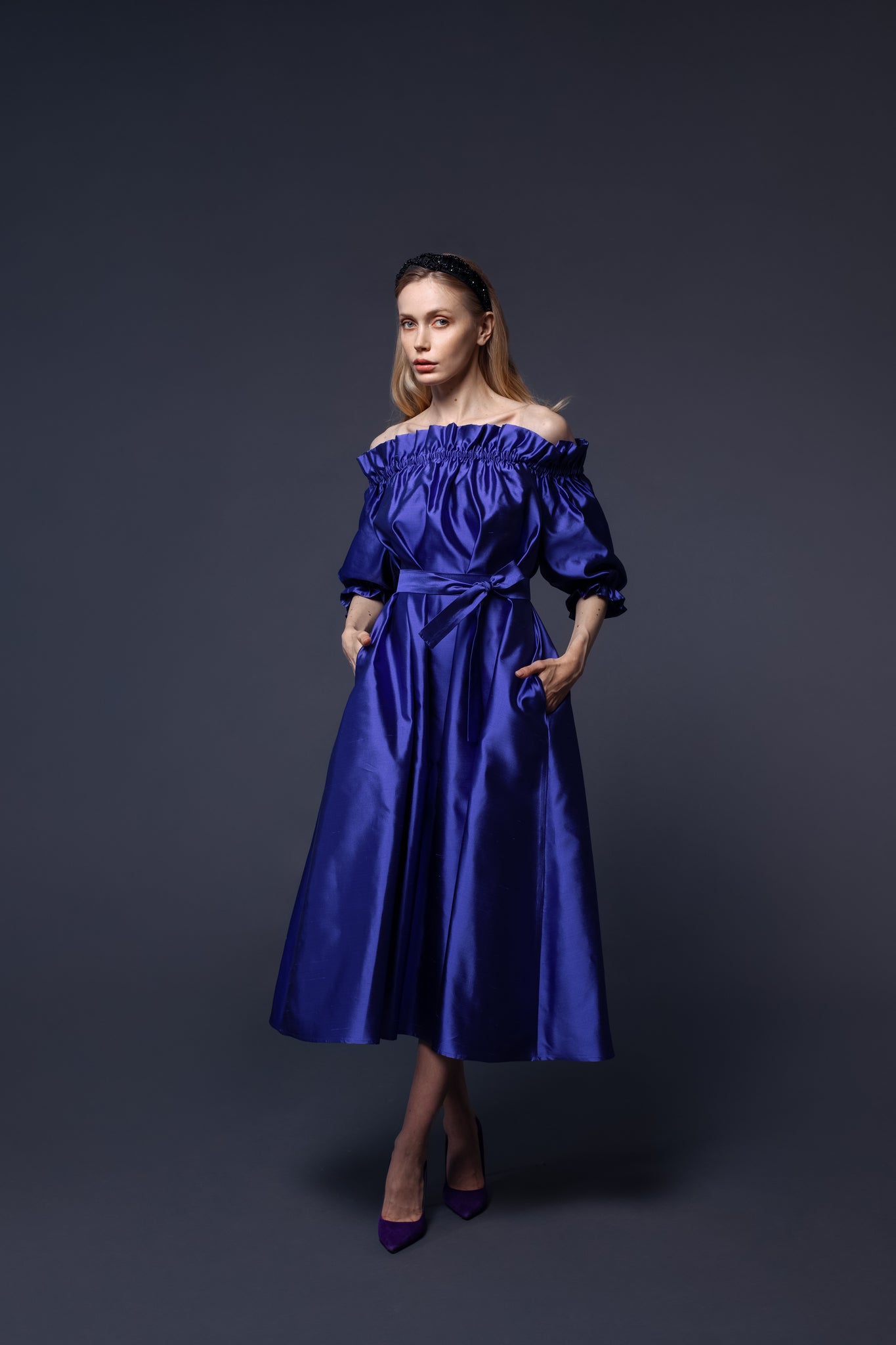 Hestia Silk Headband – Hand-Beaded, Lightweight & Elegant by Eva Oherjus at www.brixbailey.com