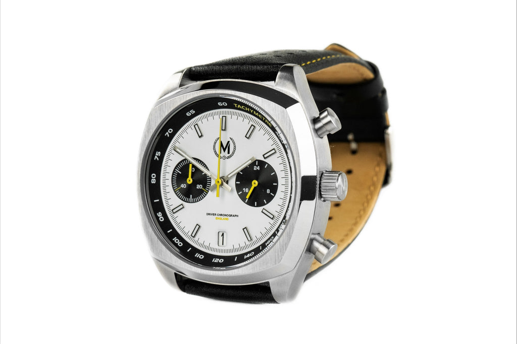 Driver Chronograph MkII Panda Dial Mecha-Quartz Racing Watch