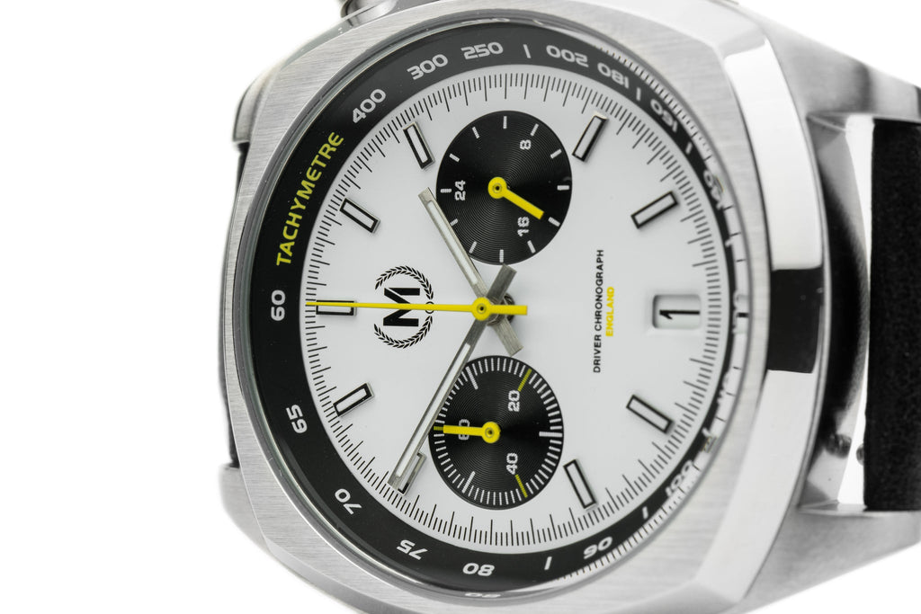Driver Chronograph MkII Panda Dial Mecha-Quartz Racing Watch
