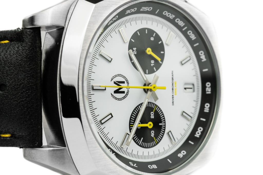 Driver Chronograph MkII Panda Dial Mecha-Quartz Racing Watch