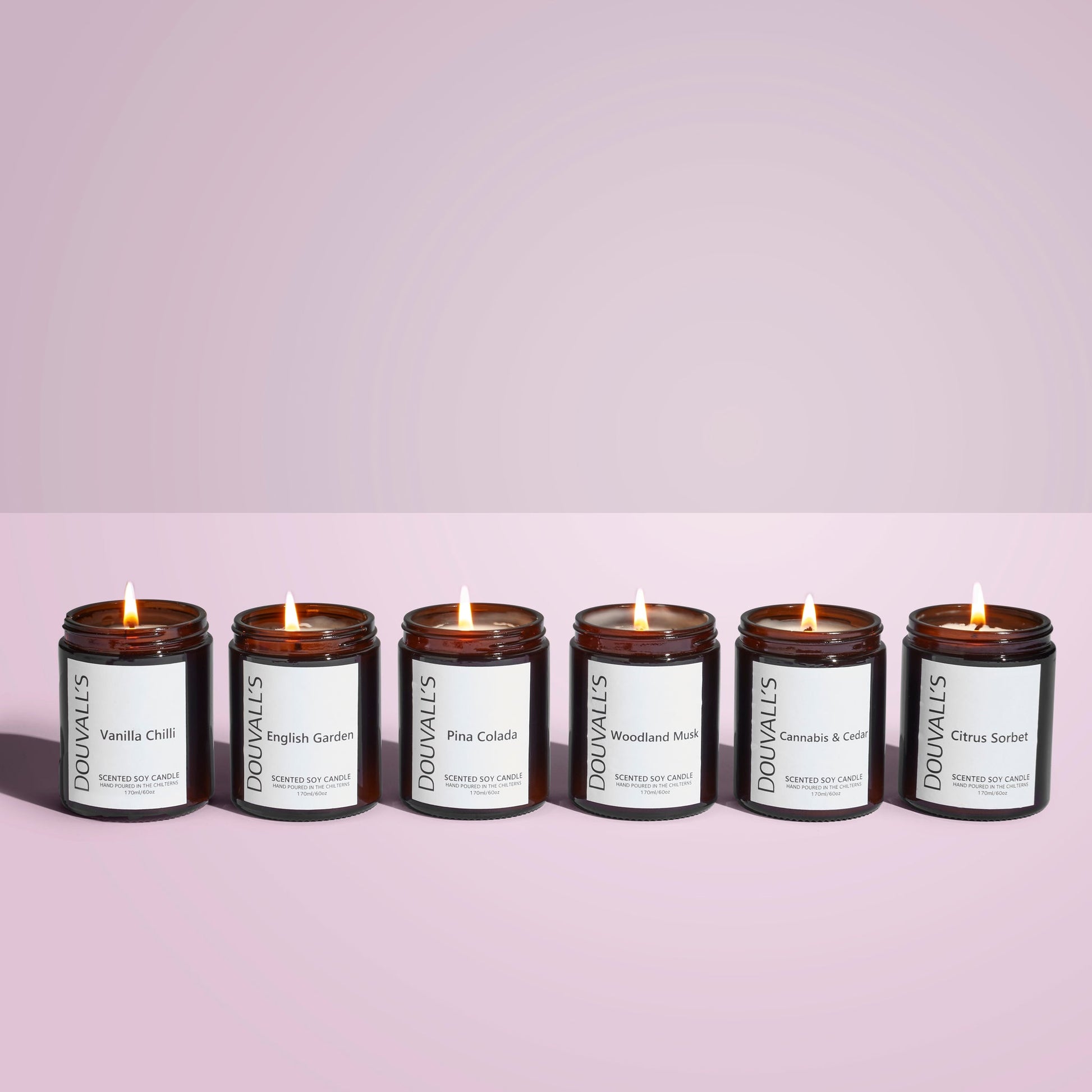 Hand Poured Soy Wax Scented Candle 180g with Essential Oils