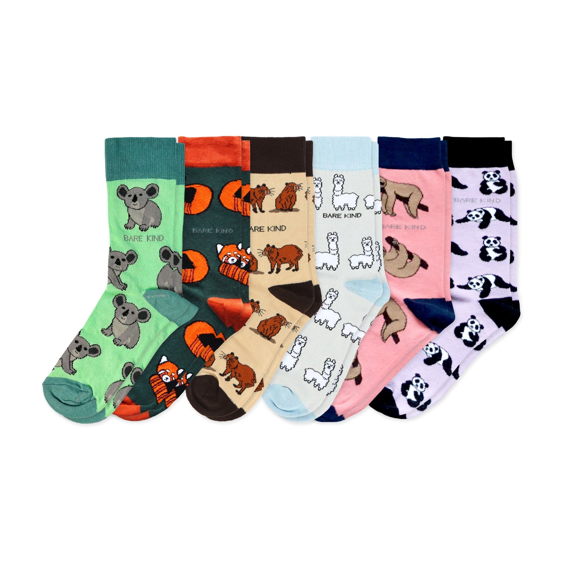 Animal Bamboo Sock Set Six Pack