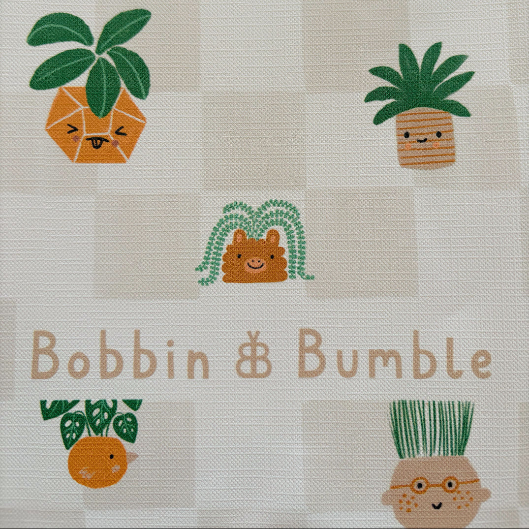 Anti-Roll Wedge Baby Changing Mat - Pot Plants