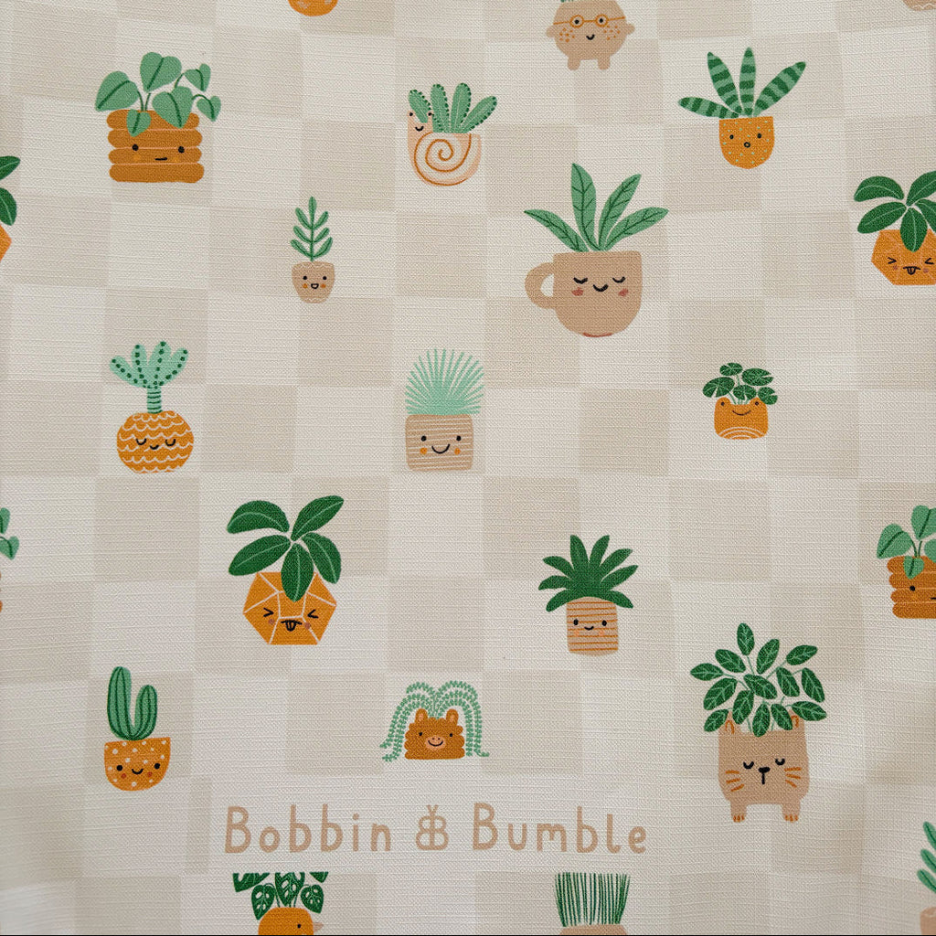 Anti-Roll Wedge Baby Changing Mat - Pot Plants