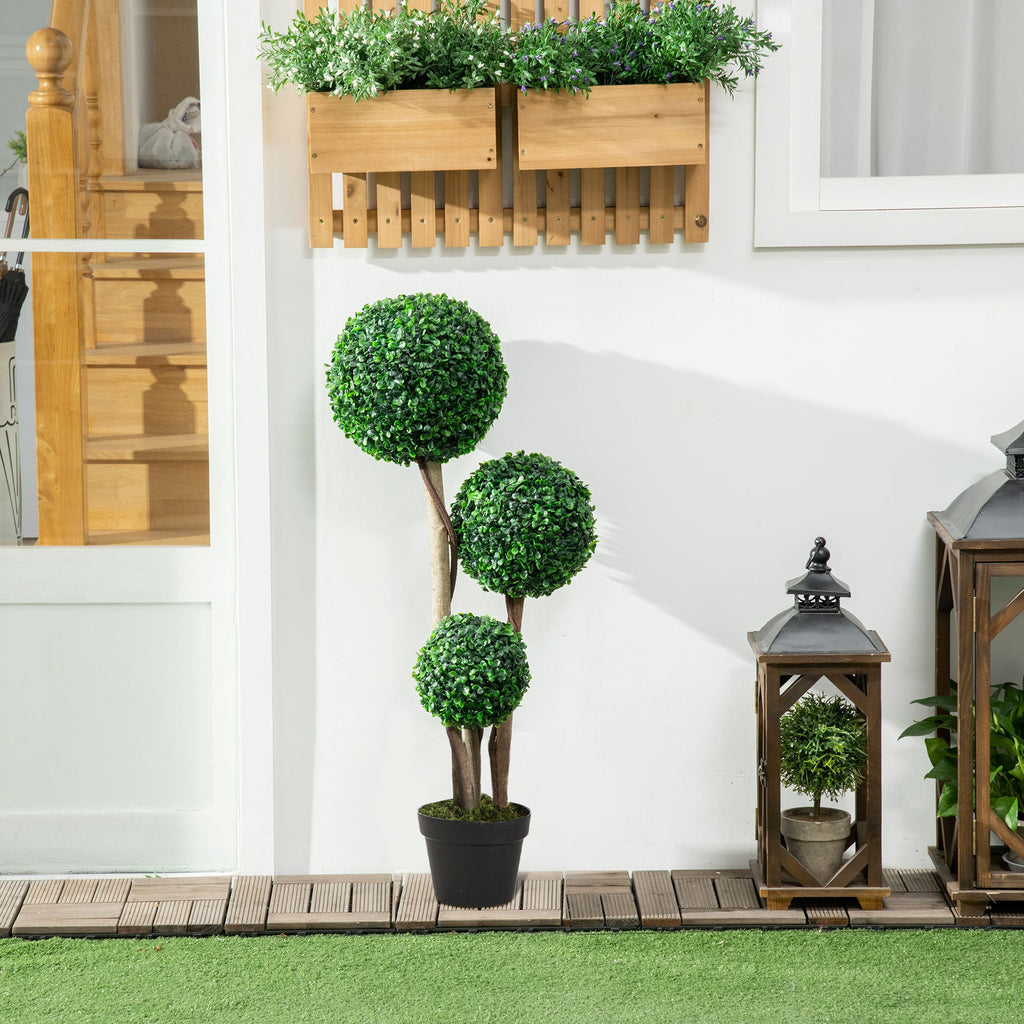 Artificial Boxwood Ball Topiary Tree 90cm Indoor Outdoor