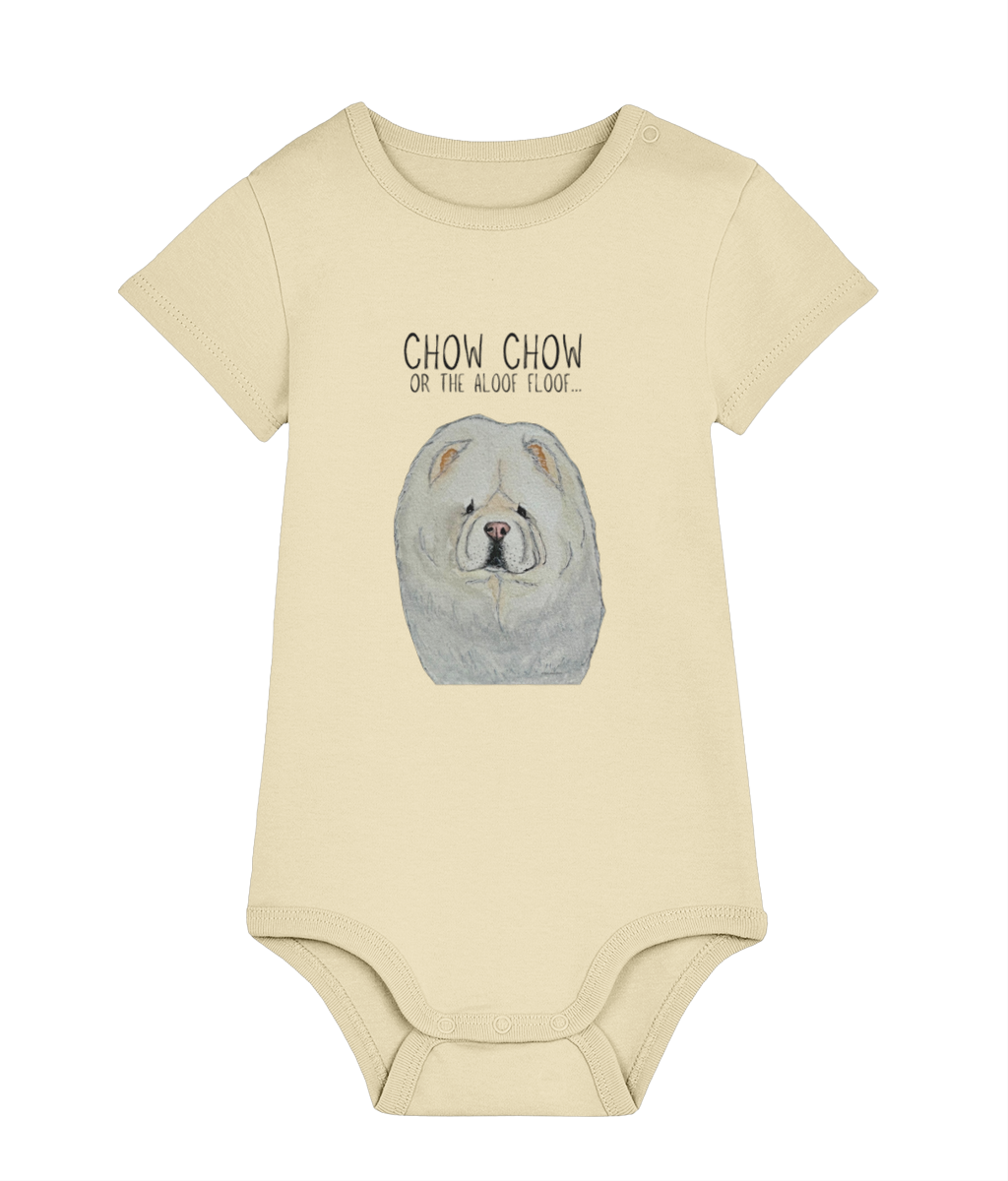 Cream Chow Chow Baby Bodysuit