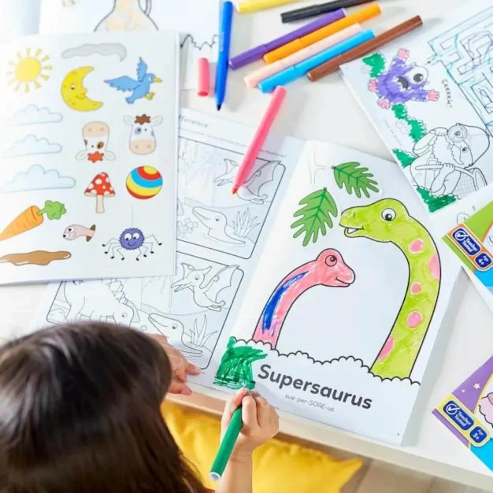 Dinosaur Colouring Book with Stickers