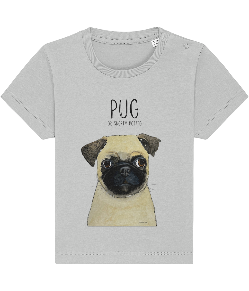 Pug Baby T-Shirt Tiny Tee Major Cuteness