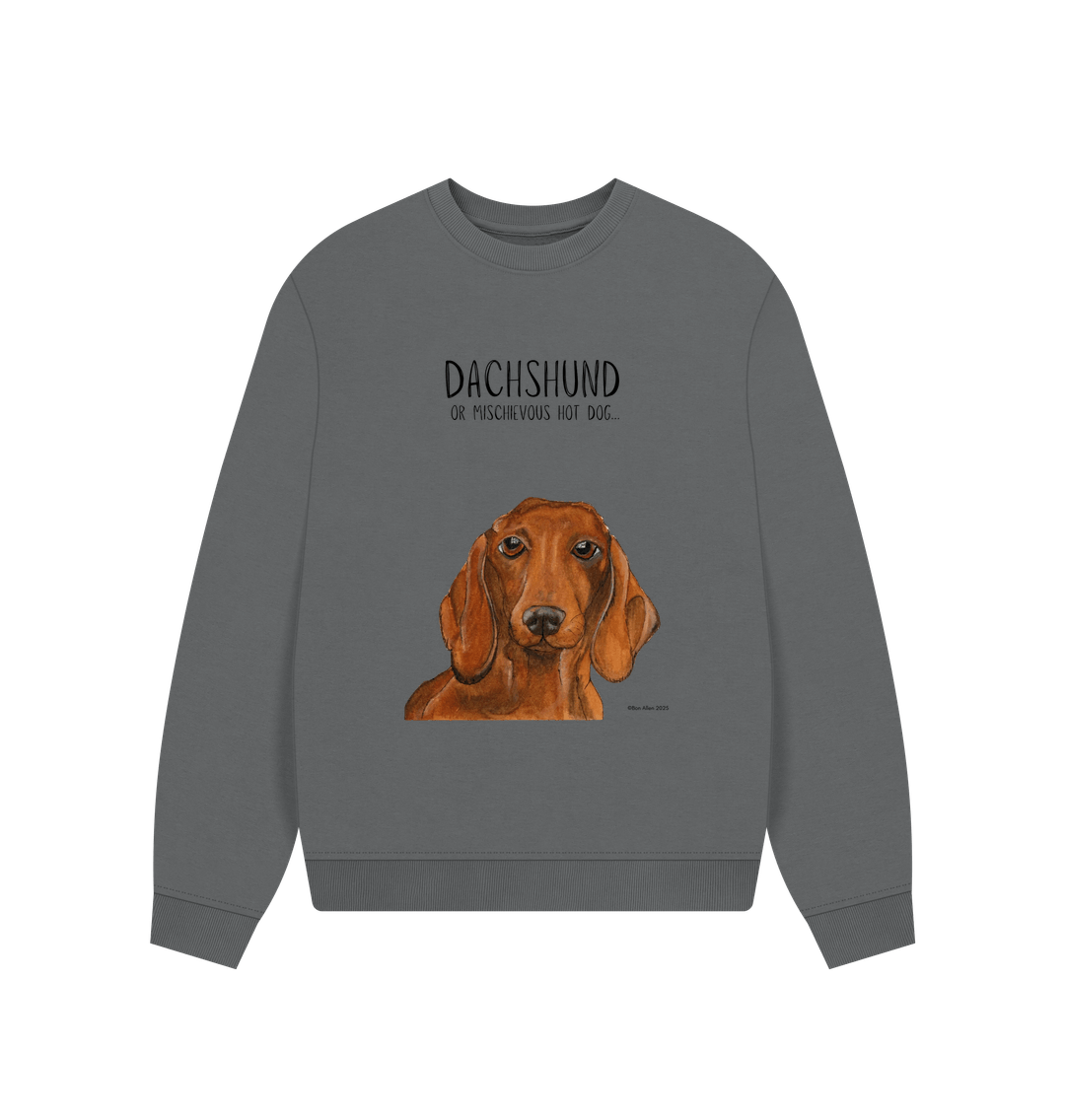 Dachshund Oversized Sweatshirt in Organic Cotton