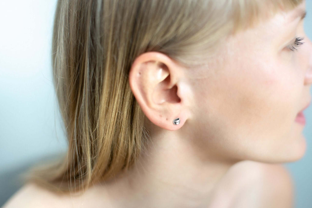 Elegant Silver 925 Stud Earrings – Minimalist & Lightweight by Maarja Palu at www.brixbailey.com