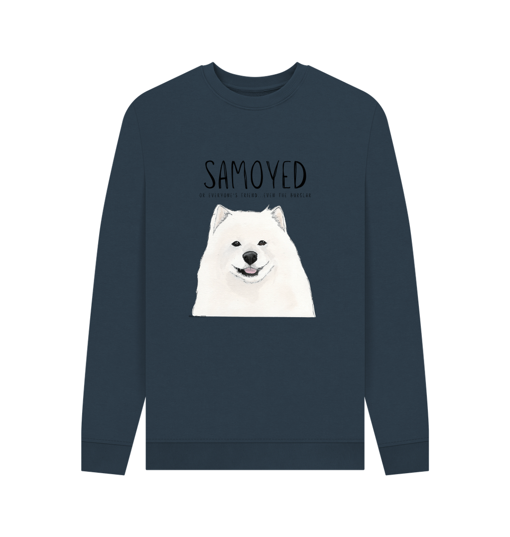Samoyed Crewneck Sweatshirt Warm Fluffy and Rather Suspicious