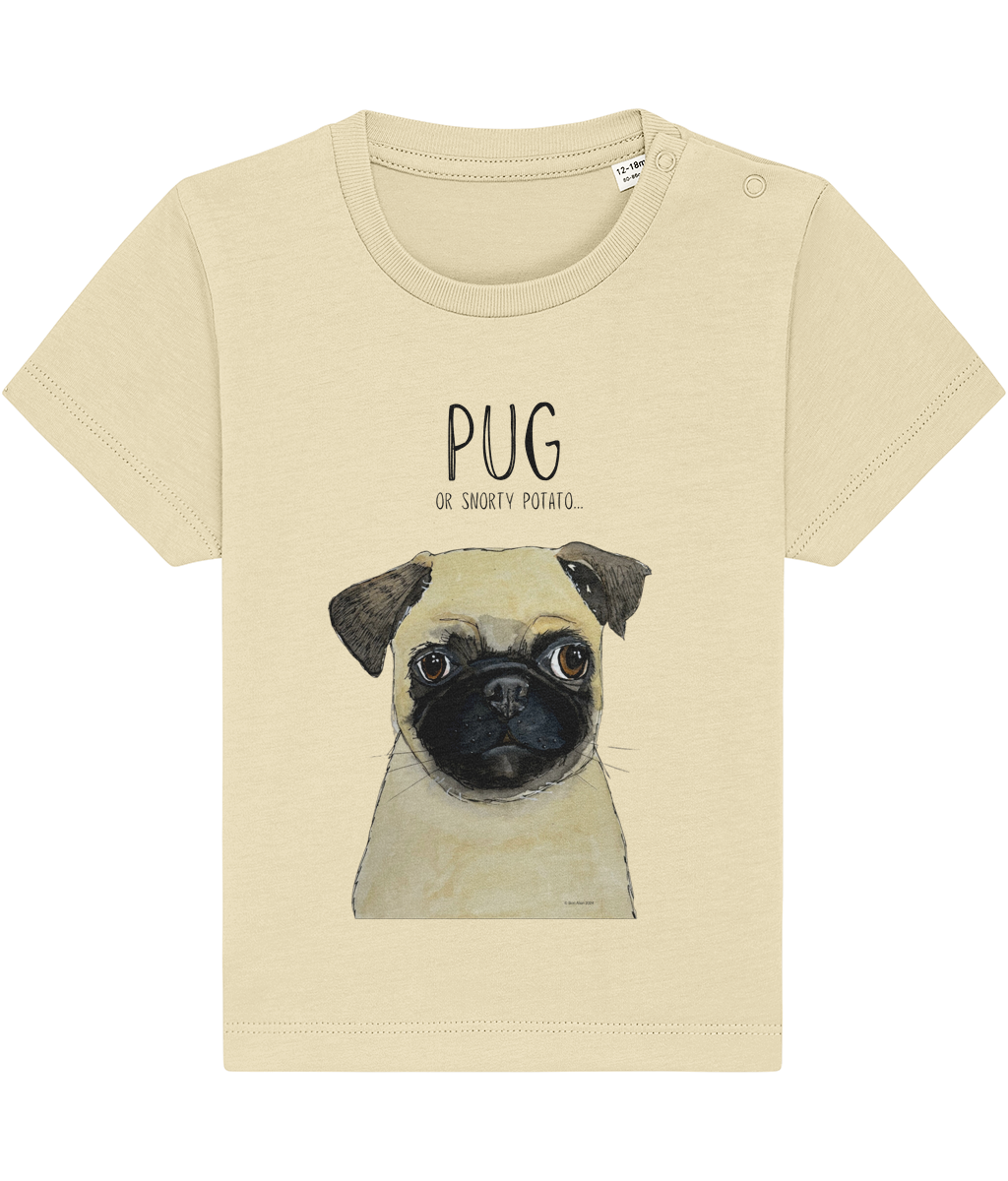 Pug Baby T-Shirt Tiny Tee Major Cuteness