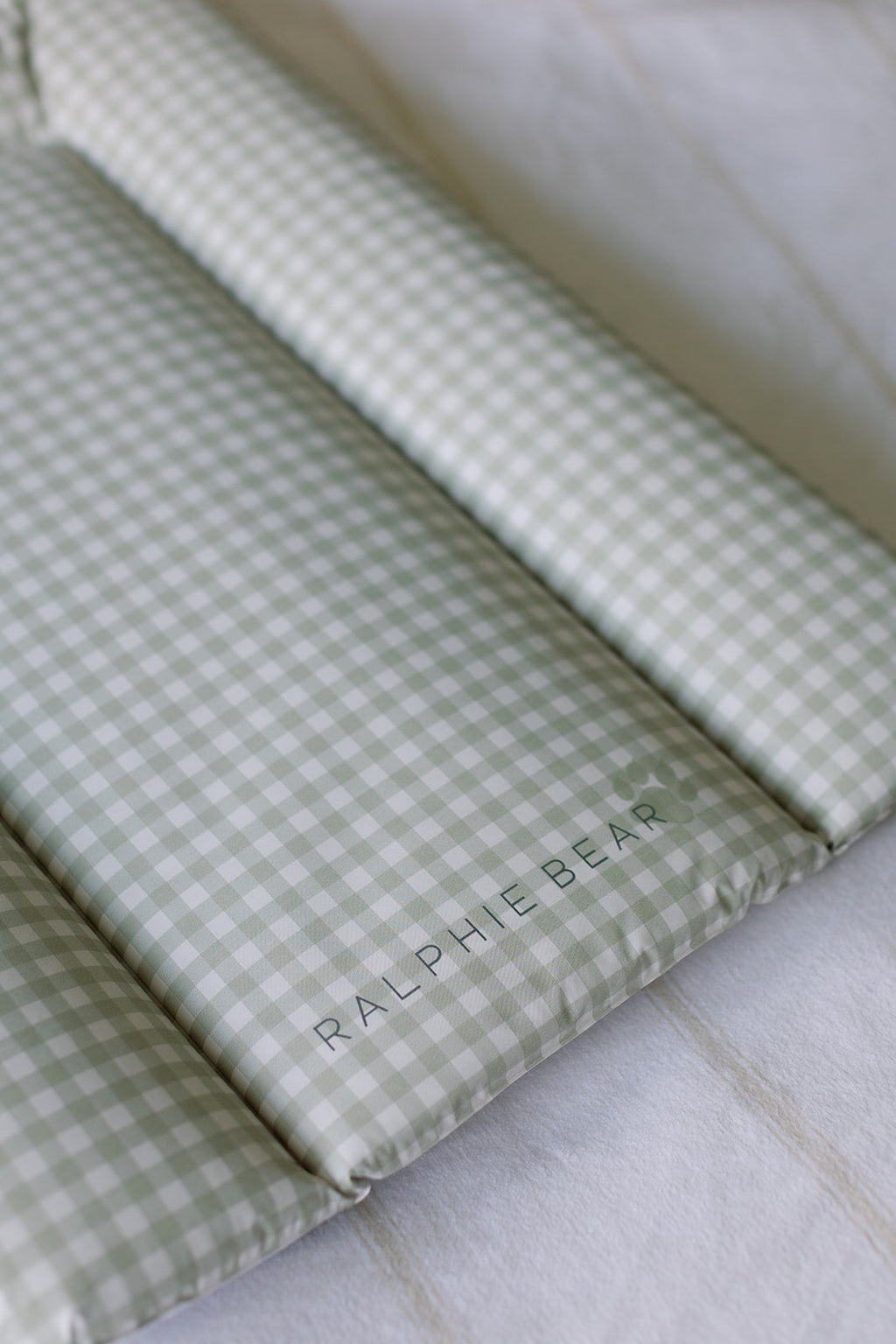 Gingham Sage Comfort Changing Mat