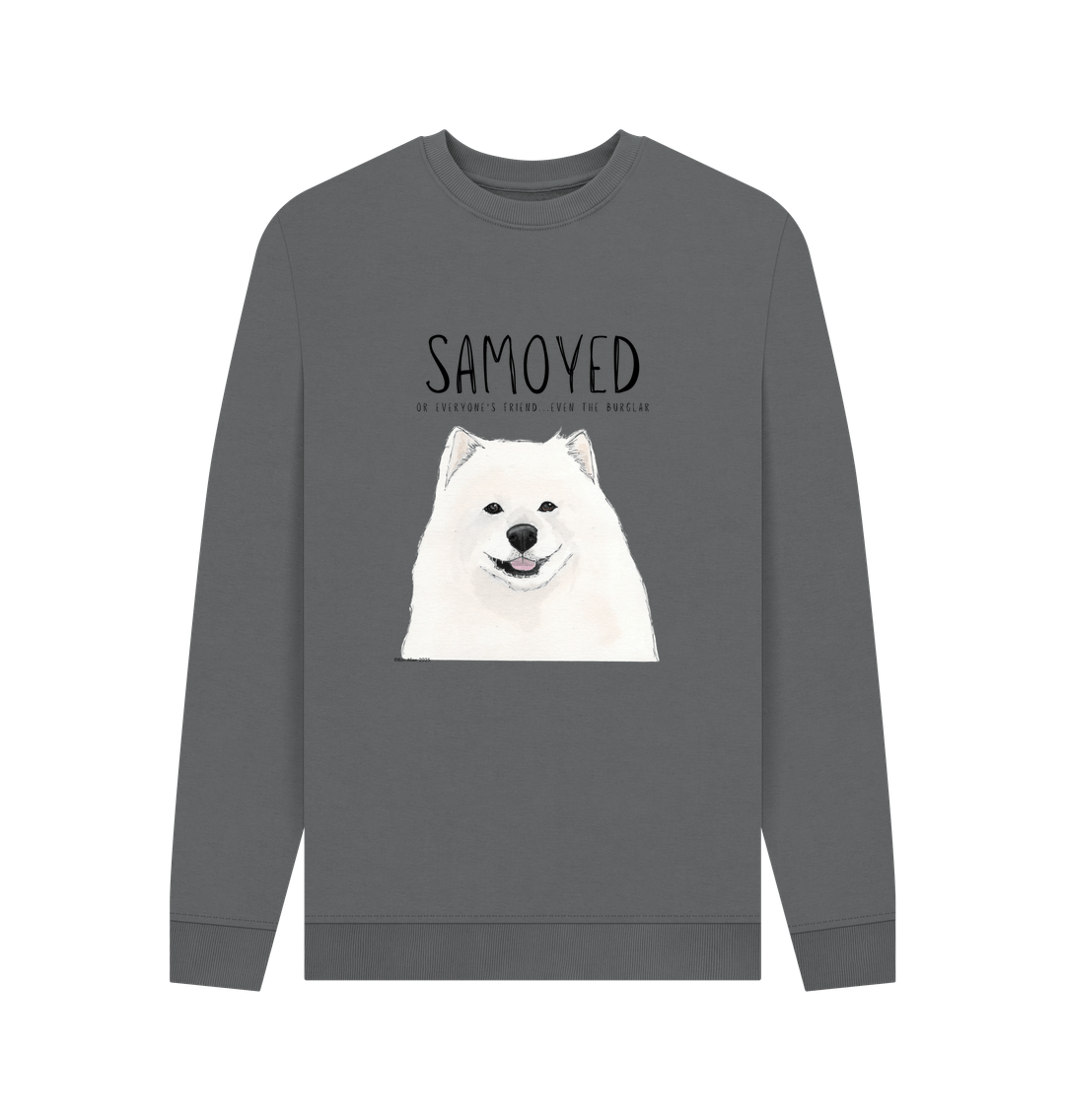 Samoyed Crewneck Sweatshirt Warm Fluffy and Rather Suspicious