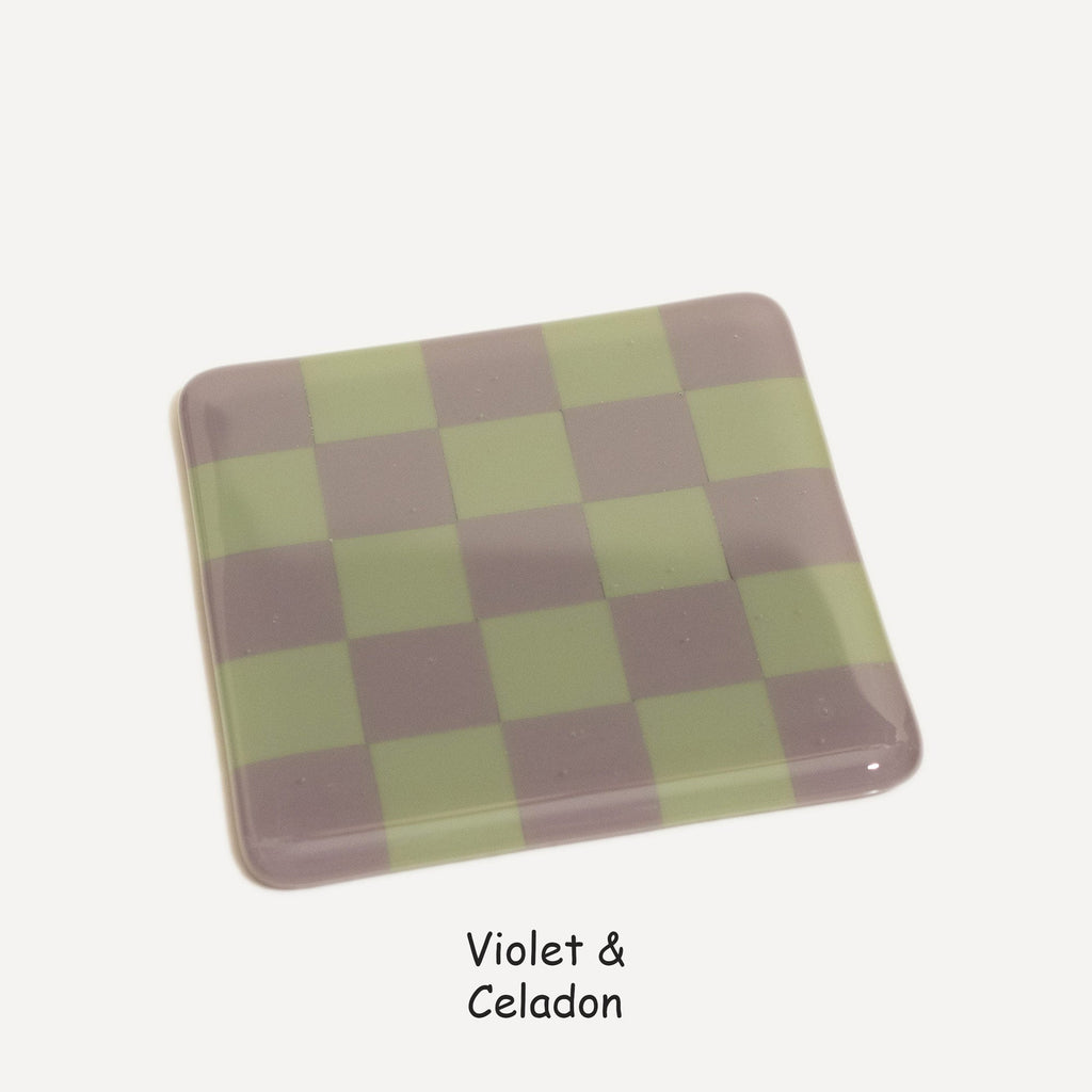 10cm Chequered Dual Colour Coaster Oceanside Collection