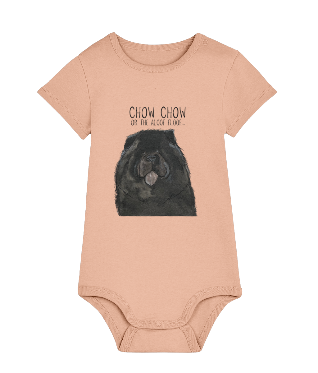 Black Chow Chow Baby Bodysuit The Aloof Floof
