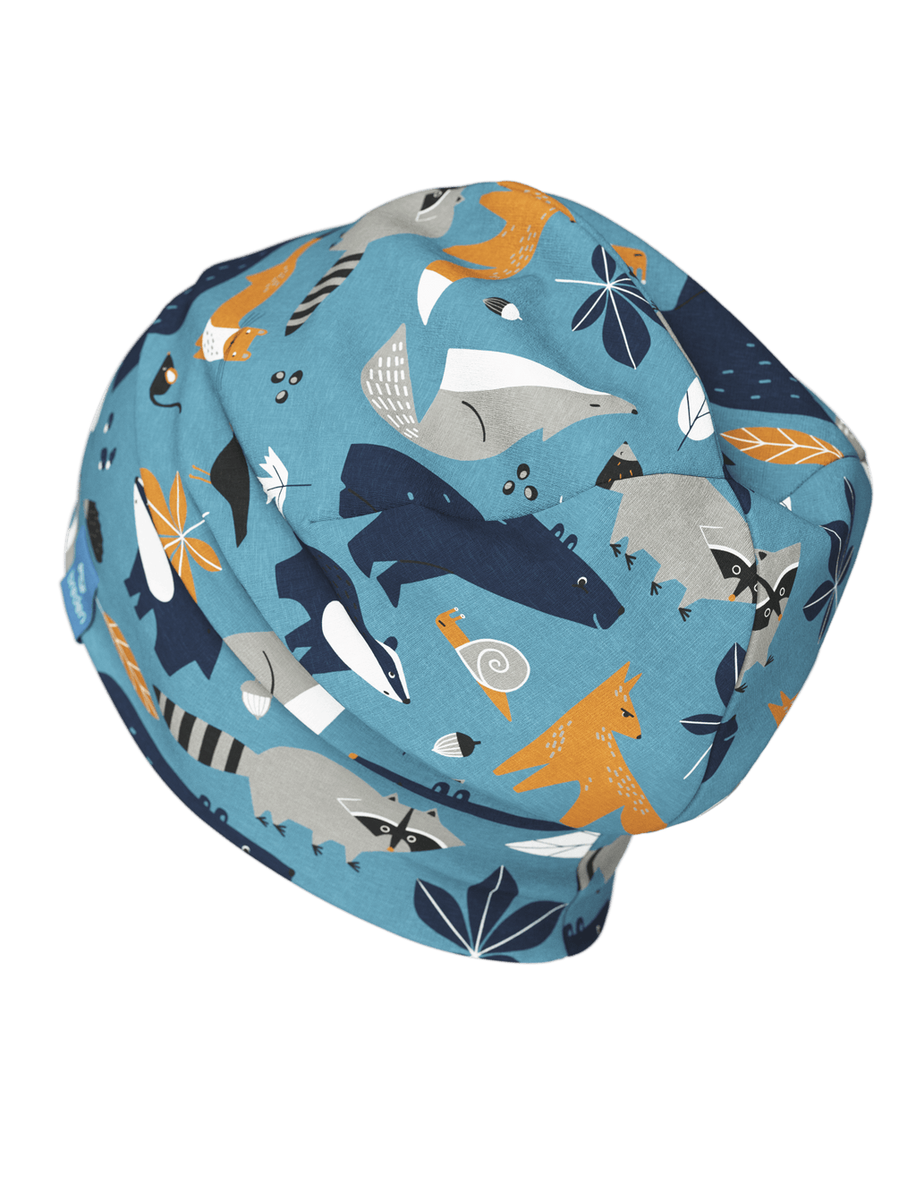 a child wearing a soft cotton beanie pulled down low in warm morning light