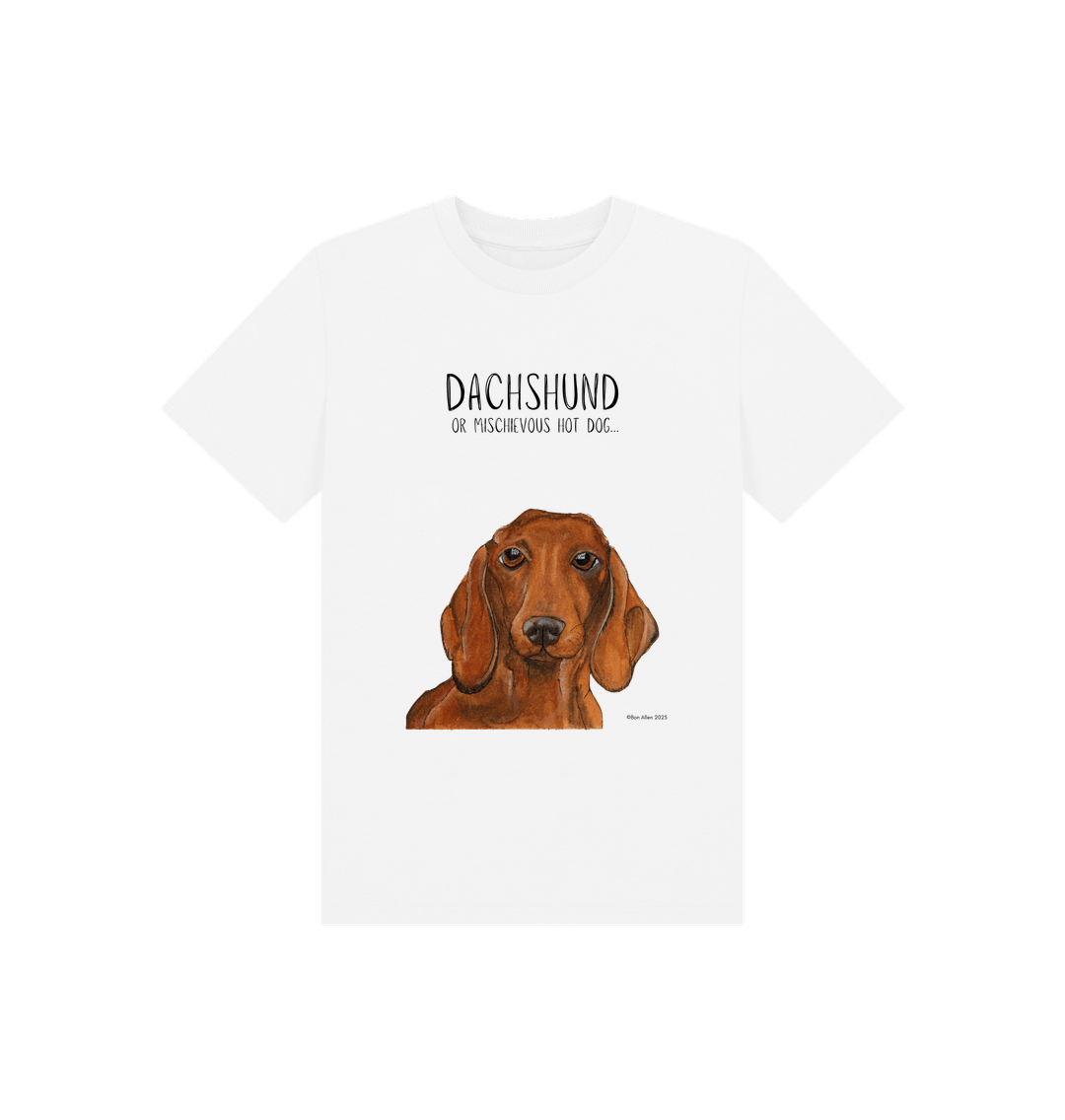 Mischievous Hot Dog Kids T-Shirt Small Pup Big Attitude