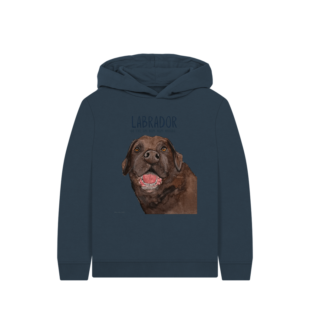 Snack Mode Activated Chocolate Labrador Kids Hoodie