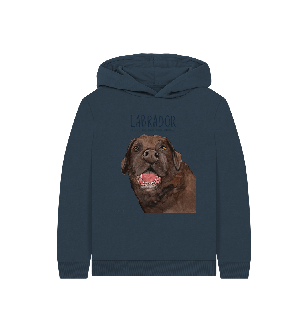 Snack Mode Activated Chocolate Labrador Kids Hoodie