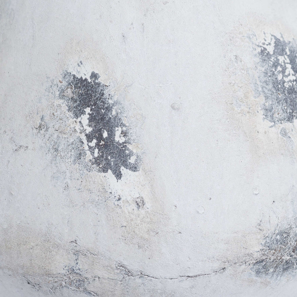 Large antique white ceramic vase, Greek-inspired Naxos design, 43cm tall for floral arrangements  by sostter at brixbailey.com