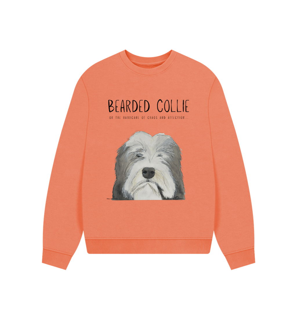 Oversized Bearded Collie Sweatshirt in Organic Cotton