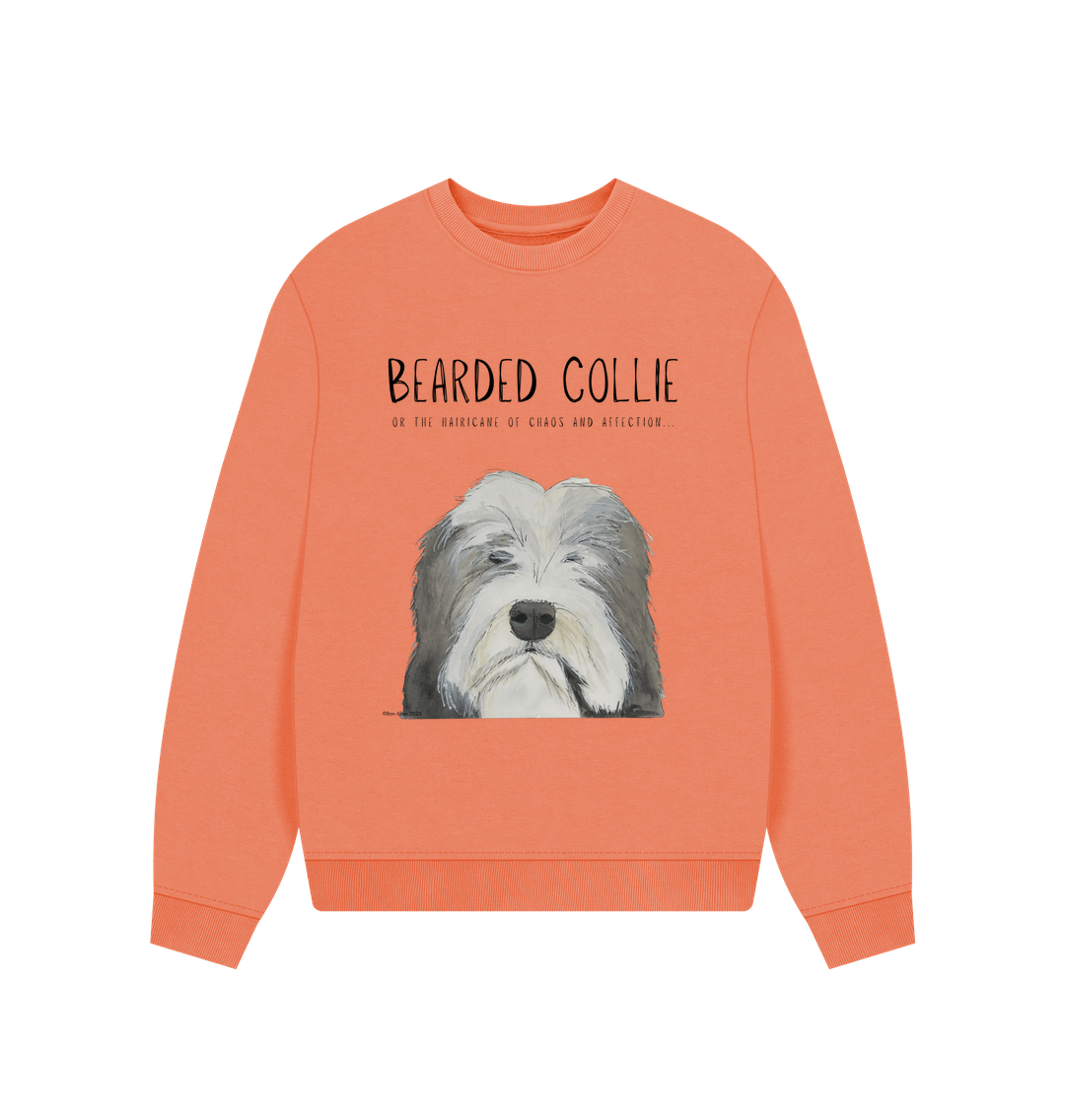 Oversized Bearded Collie Sweatshirt in Organic Cotton