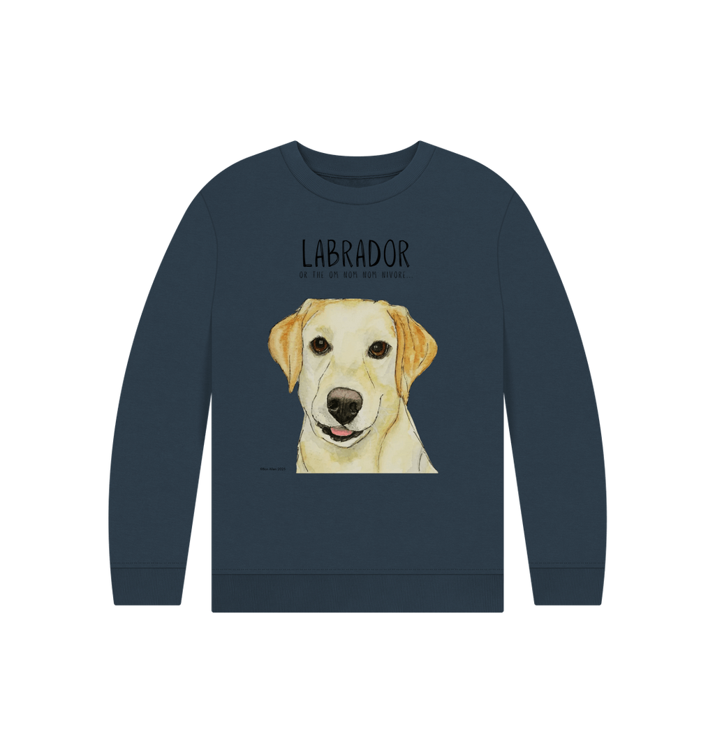 Yellow Labrador Kids Sweatshirt Crumb Catcher in Chief