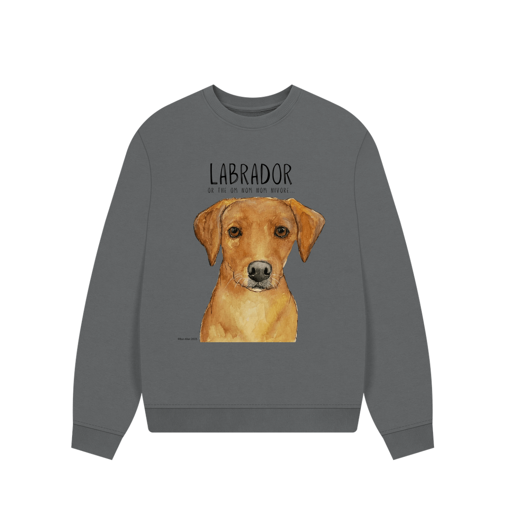 Fox Red Labrador Oversized Sweatshirt Will Sit for Snacks