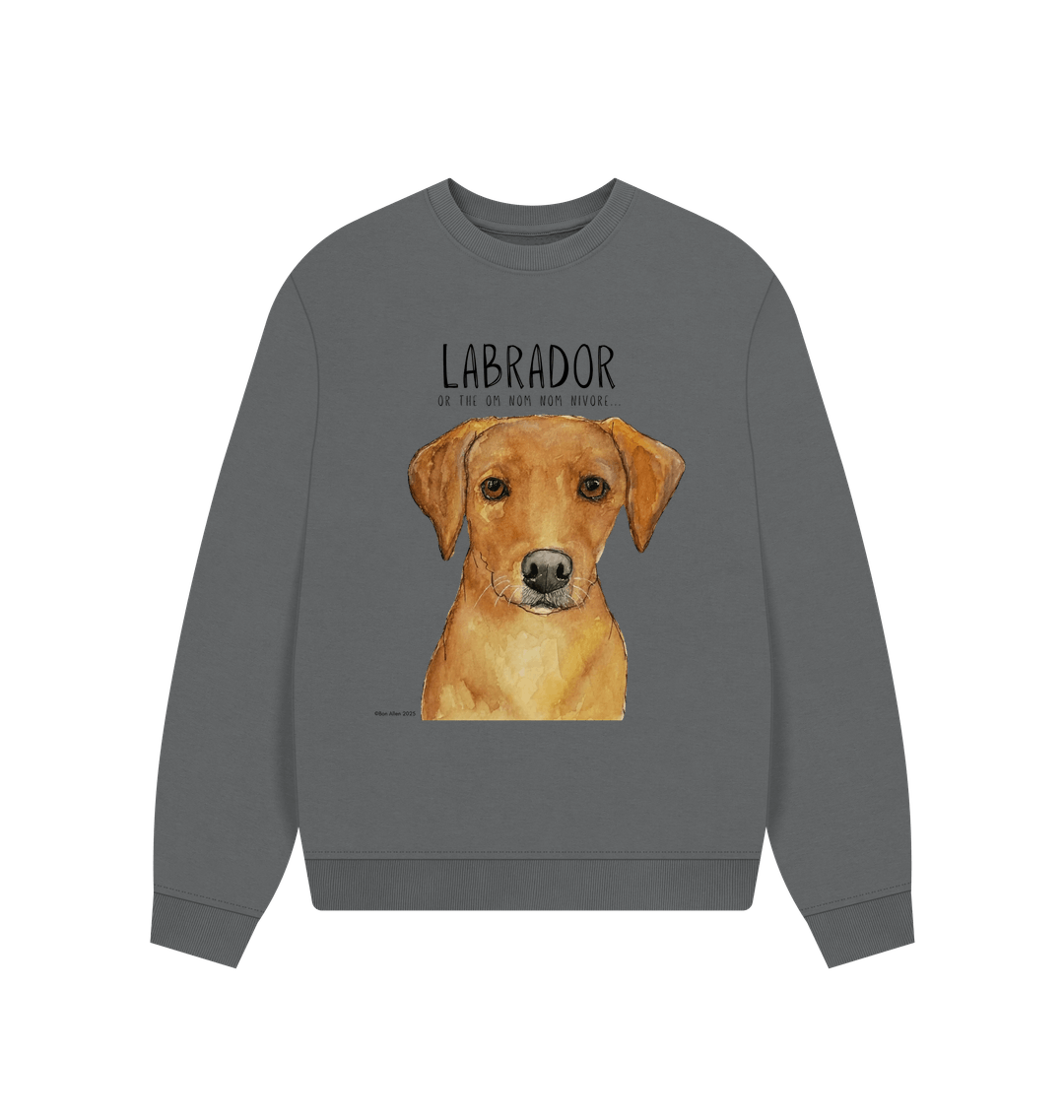 Fox Red Labrador Oversized Sweatshirt Will Sit for Snacks