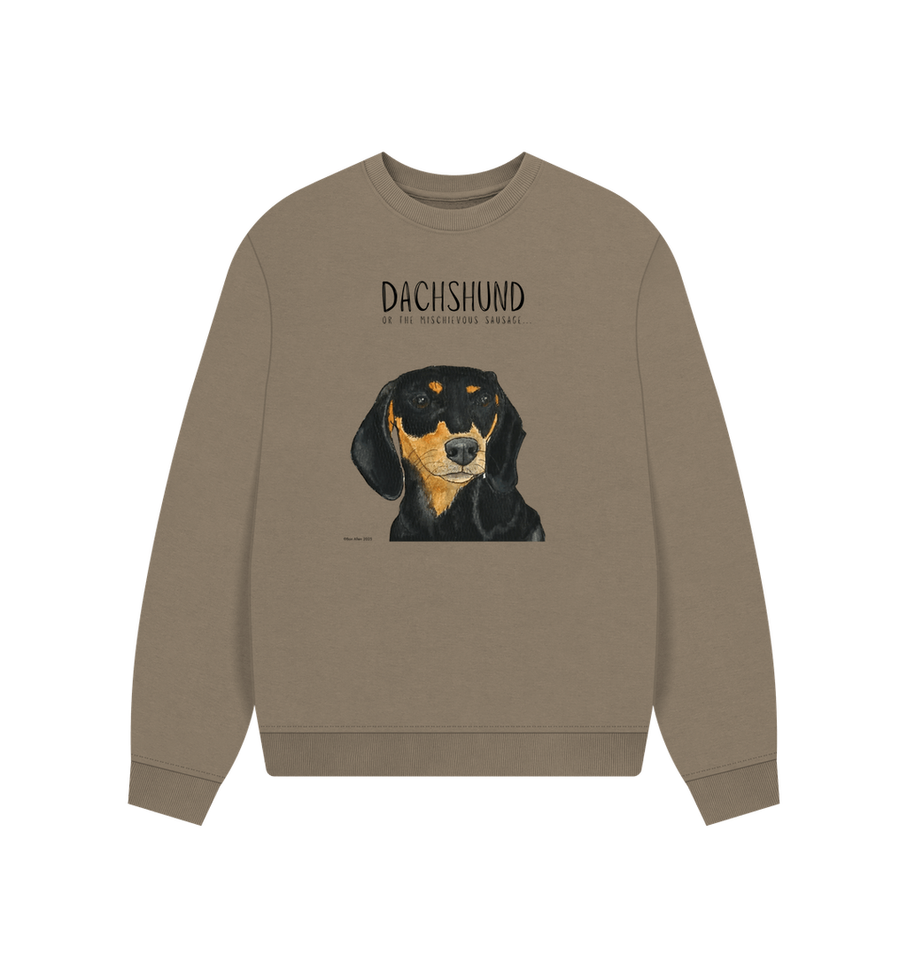 Black and Tan Dachshund Oversized Sweatshirt