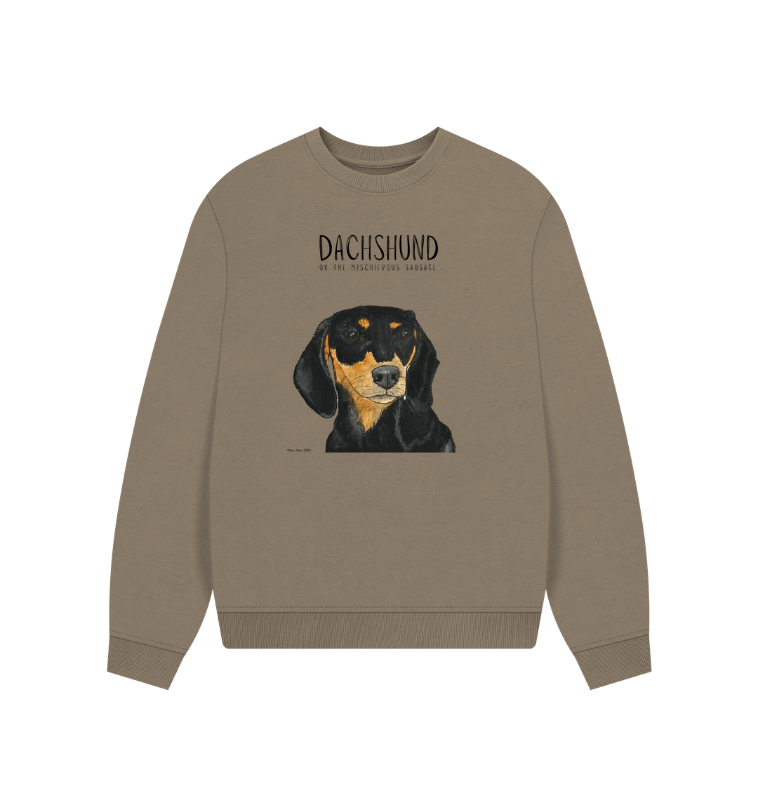 Black and Tan Dachshund Oversized Sweatshirt