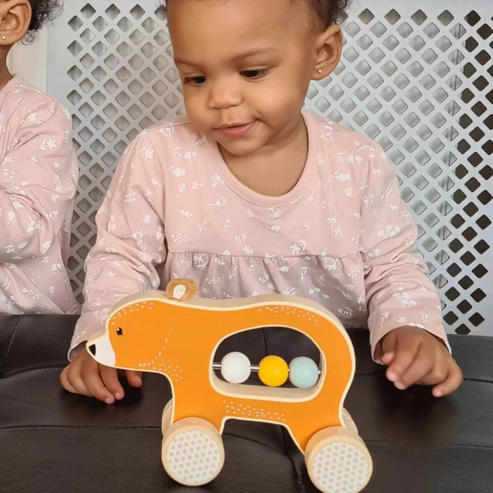 Push Along Wooden Bear Toy