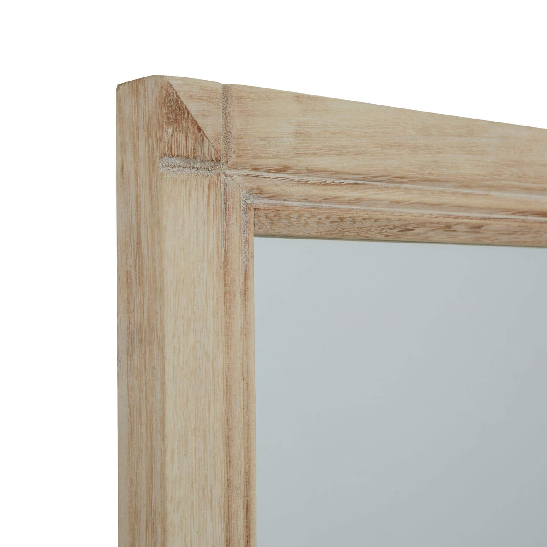 Handcrafted rustic wood mirror with distressed frame, grid design, and rich brown finish - 170cm tall statement piece by RoomLondon at brixbailey.com