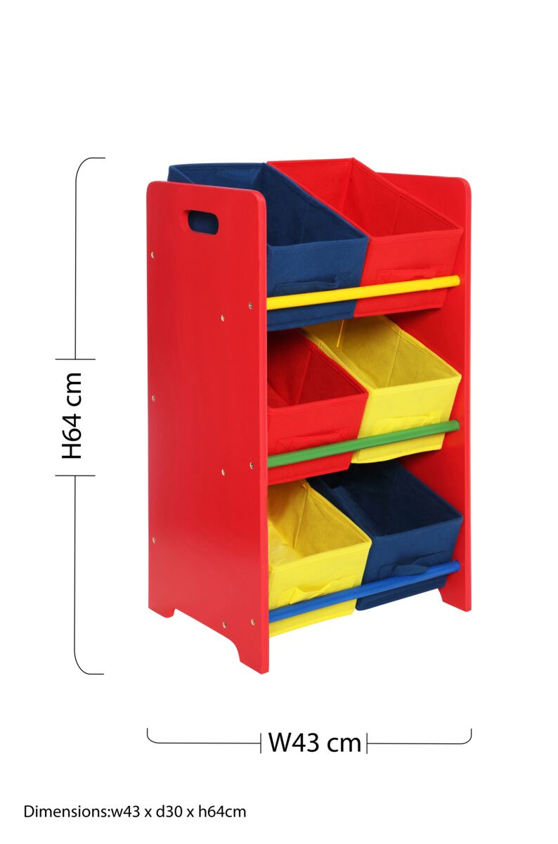 3 Tier Kids Storage Unit in Natural MDF